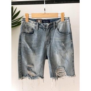 Quần ngố bò nam rách B313