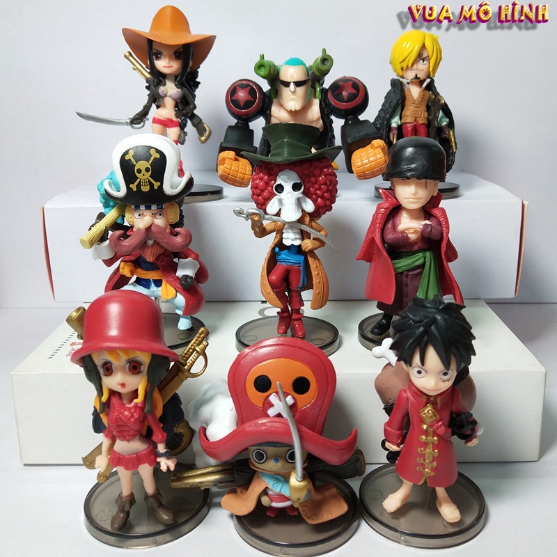 Mô hình One Piece - Figure One piece băng Luffy mũ rơm hoàng kim chiều cao 8cm ( có bán lẻ)