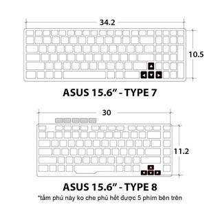 Miếng phủ bàn phím Asus 15.6"