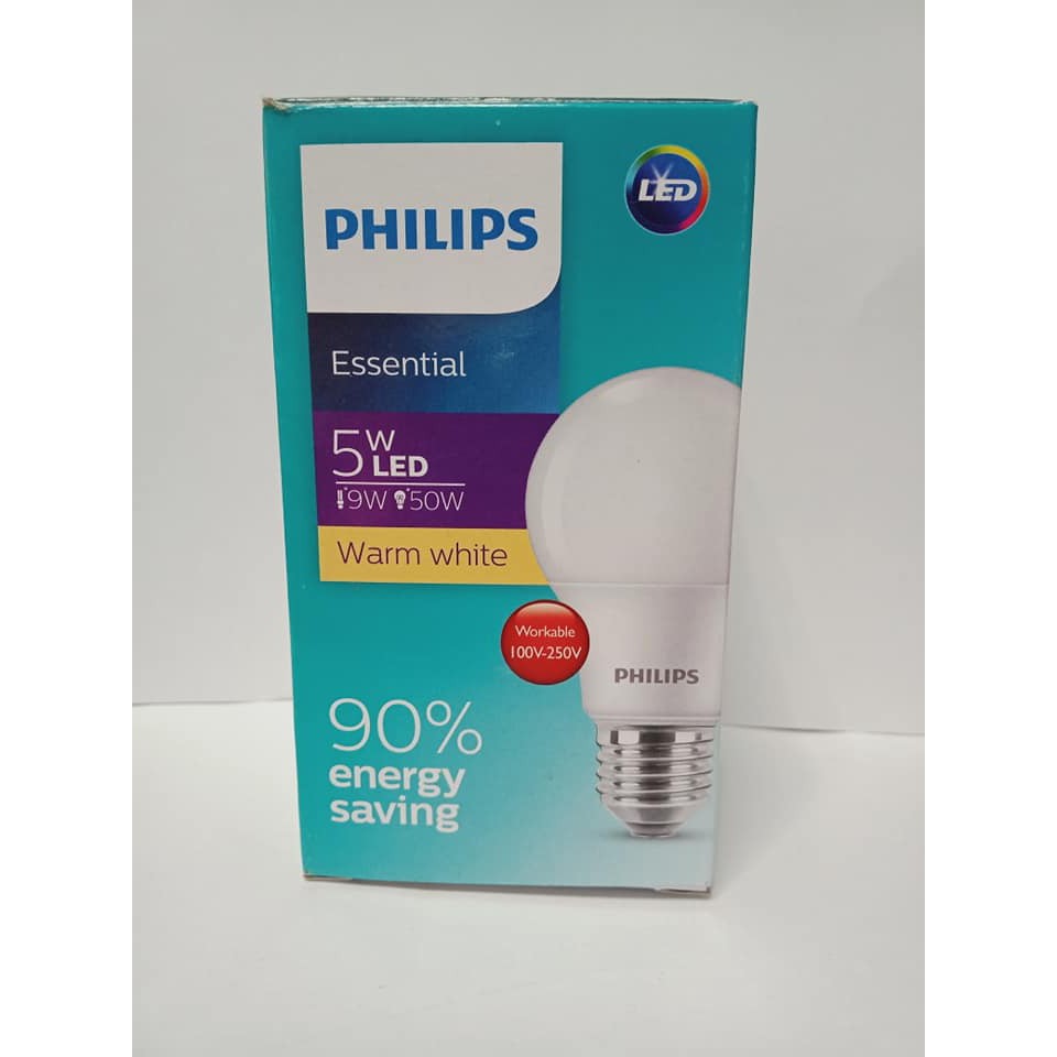 Bóng ESS Led Bulb 5w  Philips Trắng, vàng