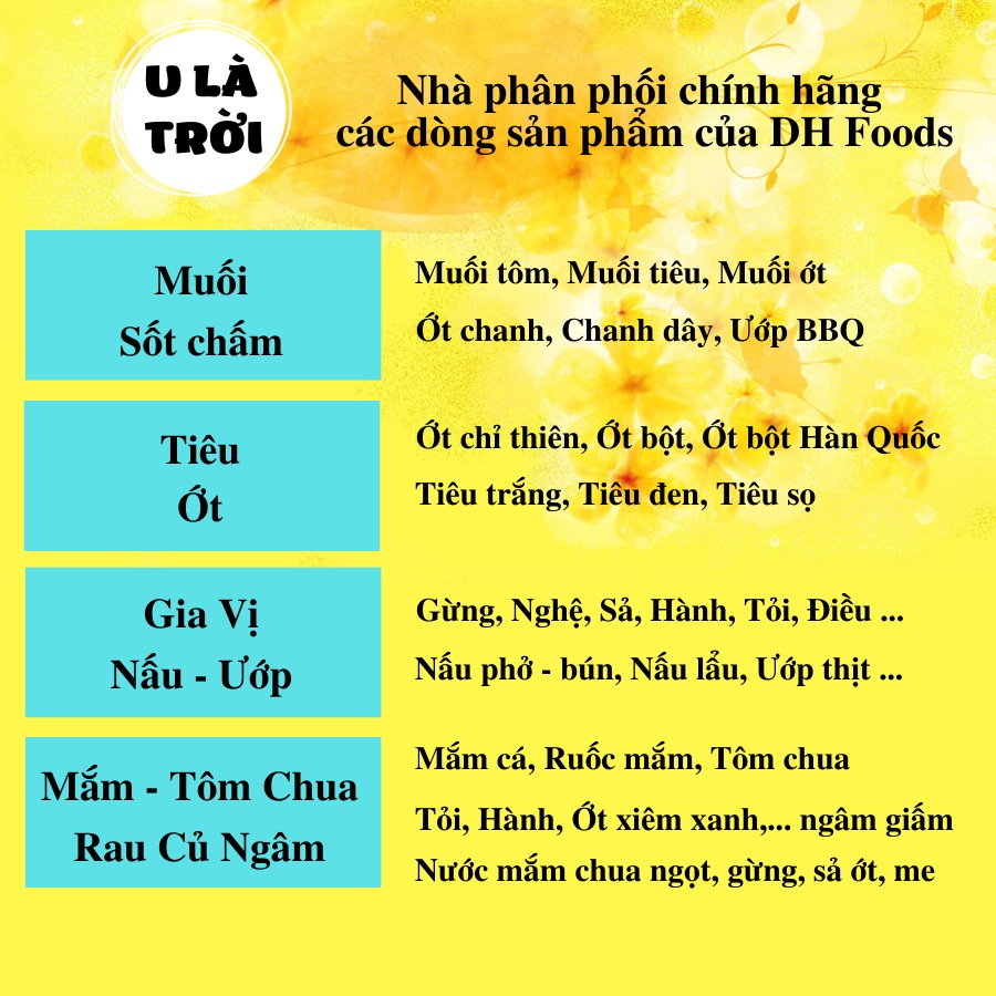 Hộp Quà Gia Vị Đặc Sản DH Foods Muối Tiêu Lá Chanh Sốt BBQ Tôm Ớt Tây Ninh Nha Trang Phú Quốc Gừng Tiêu Ớt Sả Hành Tỏi