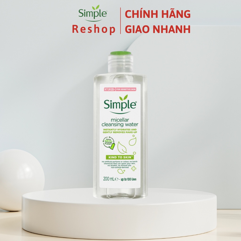 Nước Tẩy Trang Simple Micellar Cleansing Water 200ml