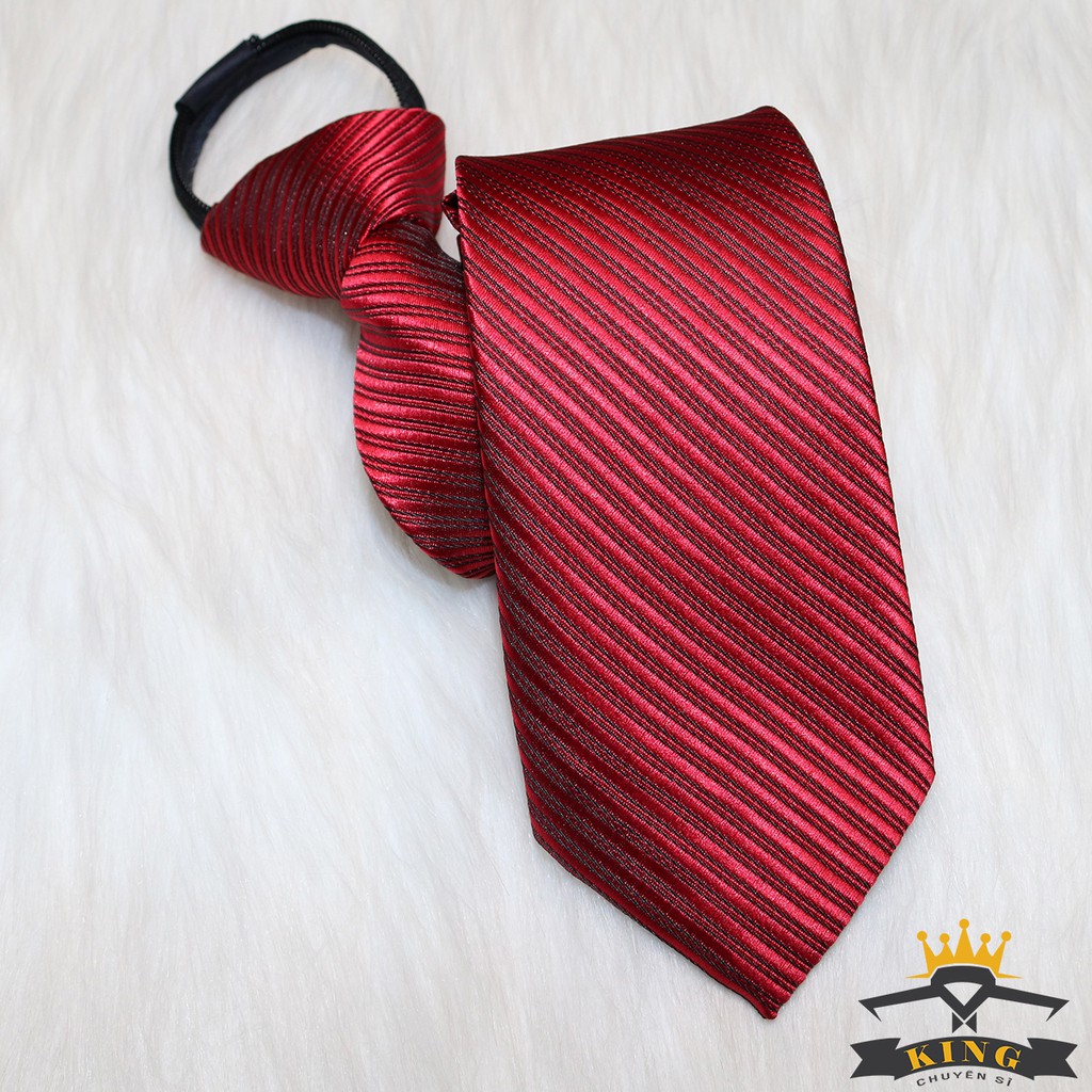 Cà vạt nam công sở và chú rể thắt sẵn KING bản nhỏ 6cm, caravat hàn quốc cao cấp giá rẻ C021