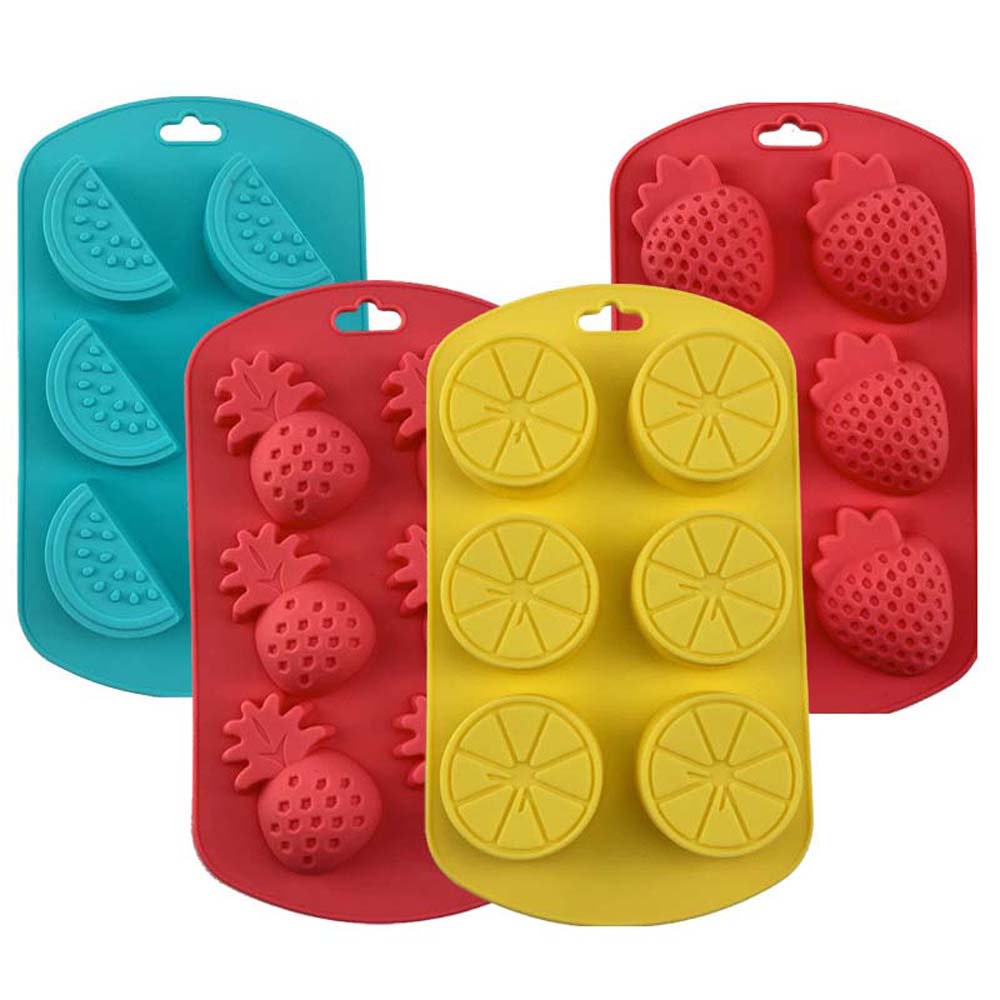 Khuôn Silicon Làm Bánh Tạo Hình Quả Dâu Tây / Dứa / Trái Cây Dễ Thương