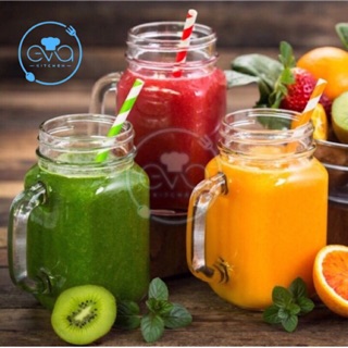 Bộ 10 Ly Quai Thuỷ Tinh Trơn Đựng Trà Sữa 450 ML