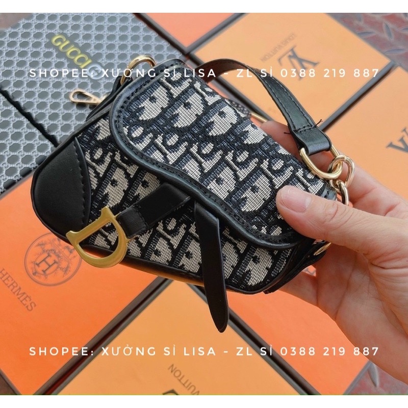 Túi Xách Nữ Túi Đeo Chéo Đeo Vai Yên ngựa Mini Thổ Cẩm