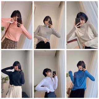 ❄️ áo giữ nhiệt nữ cổ 3p dày dặn dáng ôm phong cách hàn quốc 197 ❄️