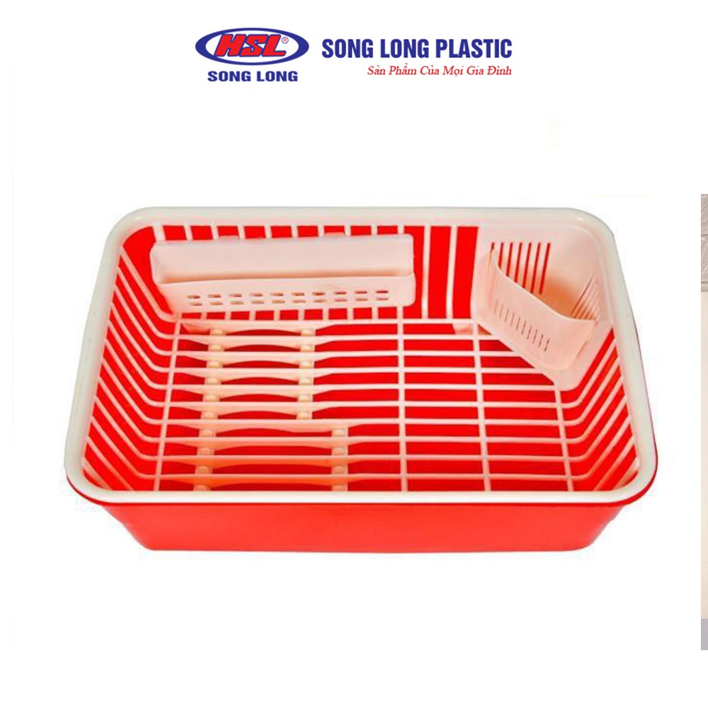 Giá úp bình sữa cốc chén nhựa Song Long Plastic có nắp đậy - 2166( 5568)