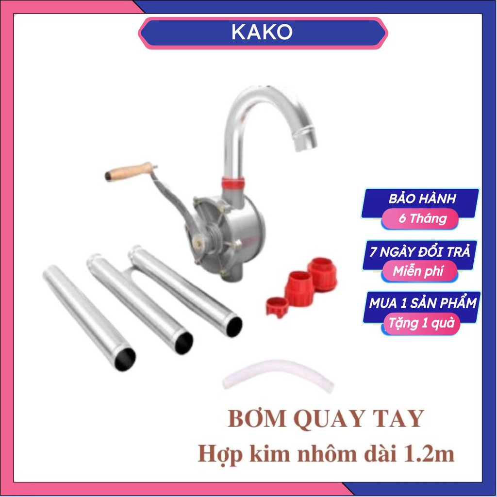 Bơm dầu quay tay hợp kim nhôm  ông dài 1.2 mét, sử dụng dễ dàng thuận tiện