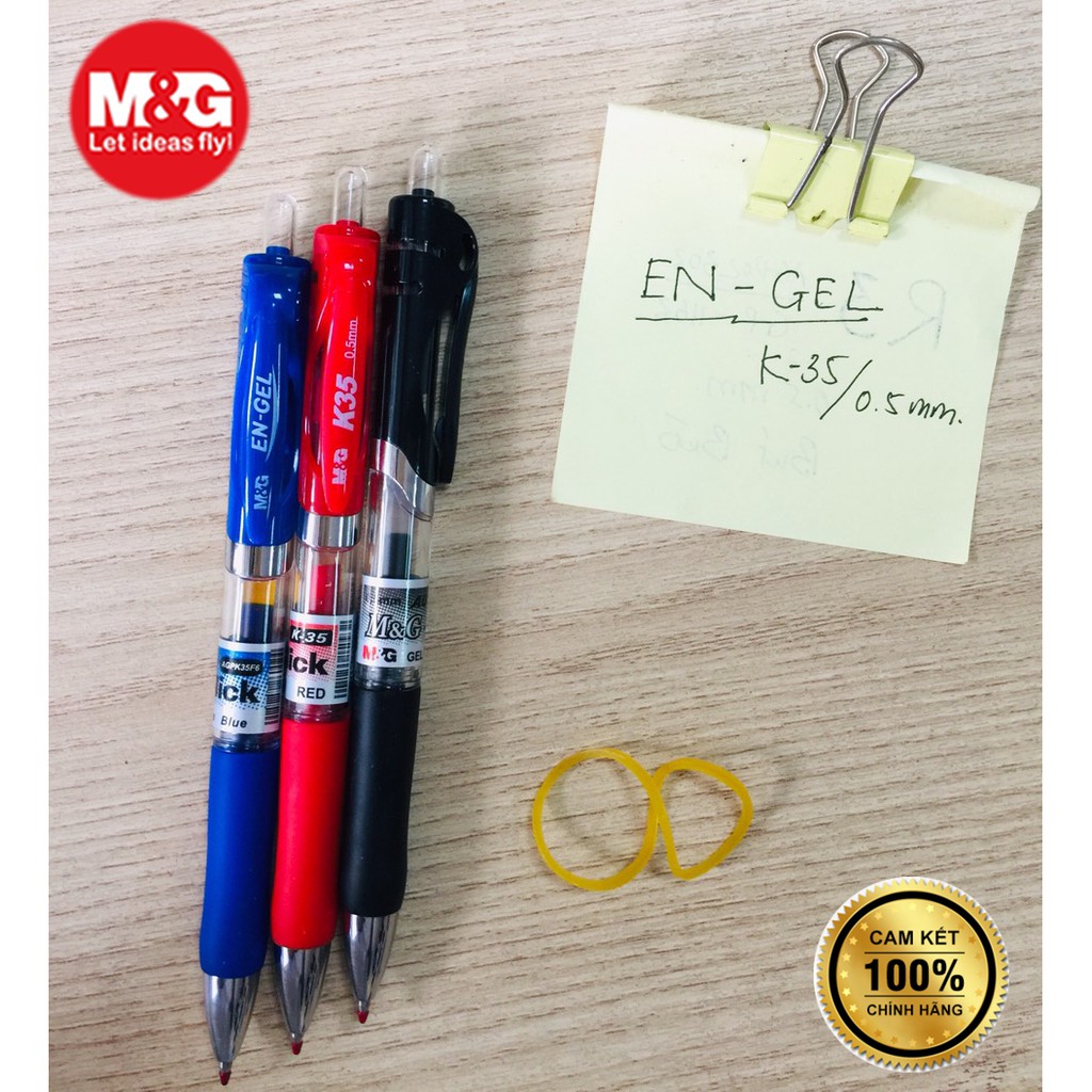 Bút Gel bấm mực En - Gel huyền thoại K35 0.5mm của văn phòng phẩm M&G