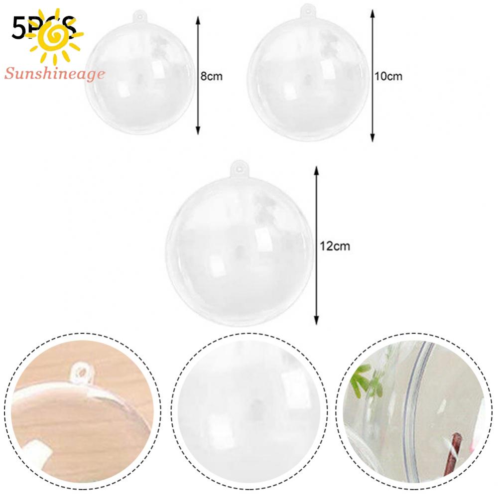 Quả Cầu Lông Xù Bằng Nhựa Trong Suốt Dùng Trang Trí Tiệc Cưới / Giáng Sinh