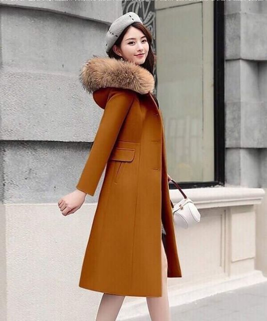 👗 ÁO KHOÁC DẠ 2 LỚP DÁNG DÀI LÔNG CỔ