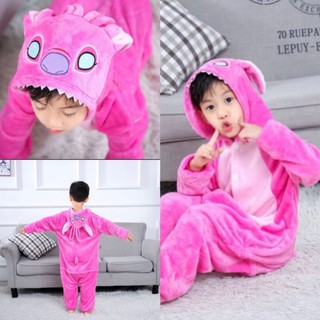 Bộ Đồ Thú Stitch Hồng Trẻ Em