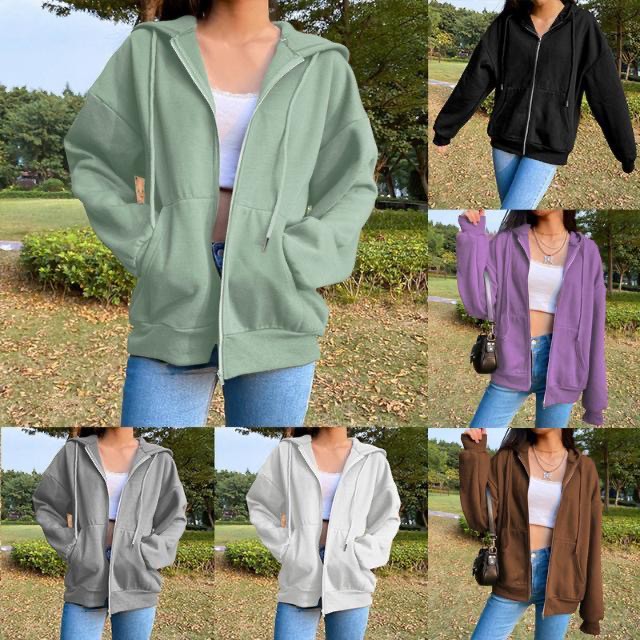 Áo Khoác Hoodie Oversize Cho Nữ Phong Cách Châu Âu ✨Cổ Phiếu Sẵn Sàng✨