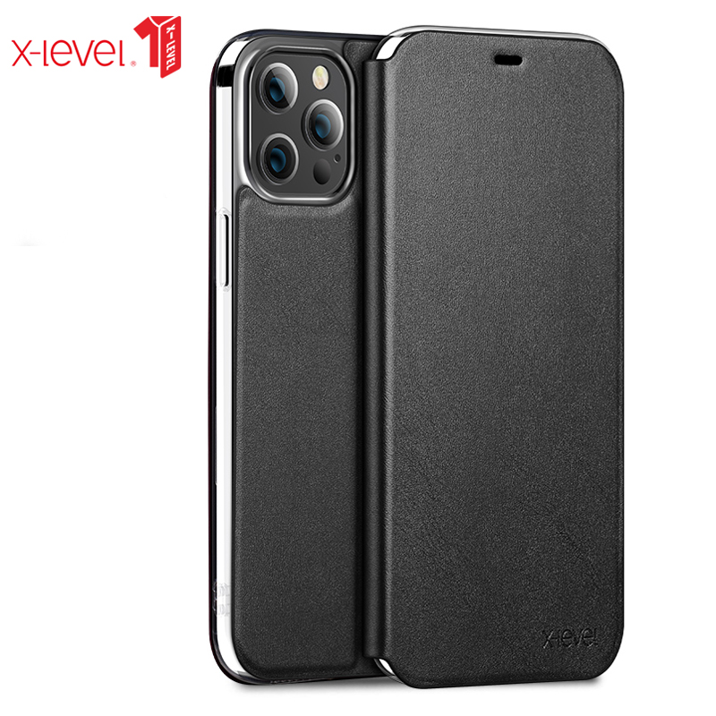 X-LEVEL Bao Da Chống Sốc Có Giá Đỡ Cho Điện Thoại Iphone 12 Pro / 12 Pro Max X