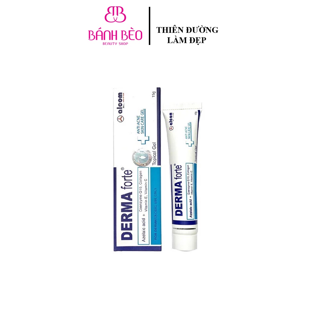 Gel Giảm Mụn, Mờ Thâm Alcom Derma Forte (tuýp 15g)