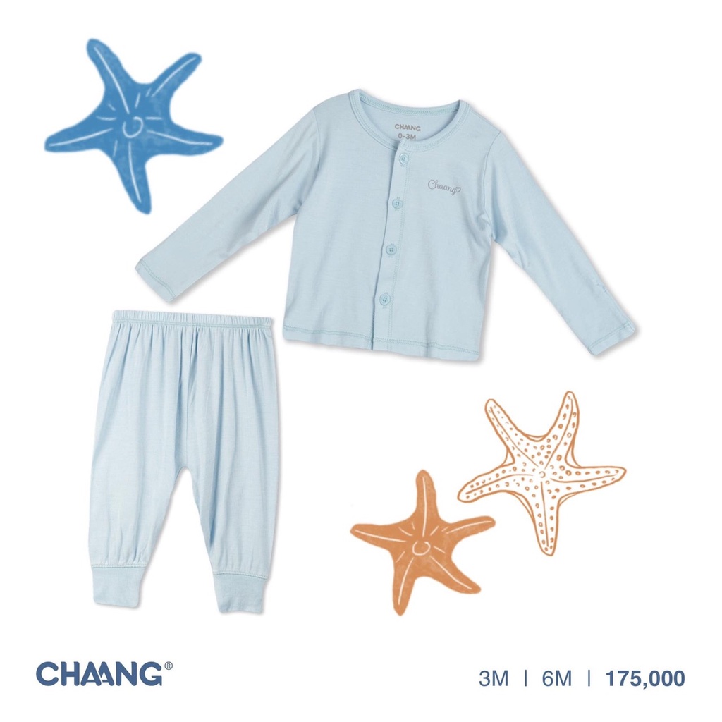 Bộ dài tay cài thẳng cho bé.