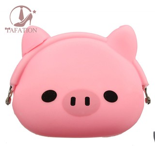 Ví cầm tay bằng silicon hình chú heo ngộ nghĩnh cho bé gái