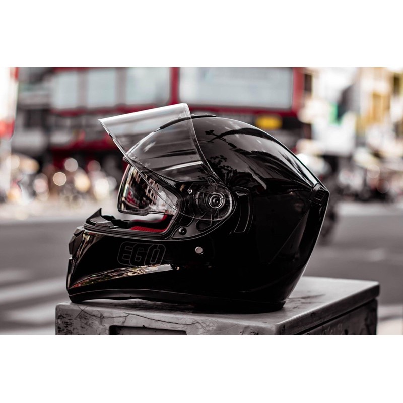 EGO E6 Mũ bảo hiểm Fullface EGO E-6 đen bóng hàng chính hãng bảo hành 24T
