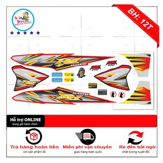 Tem xe wave RS đỏ đen new