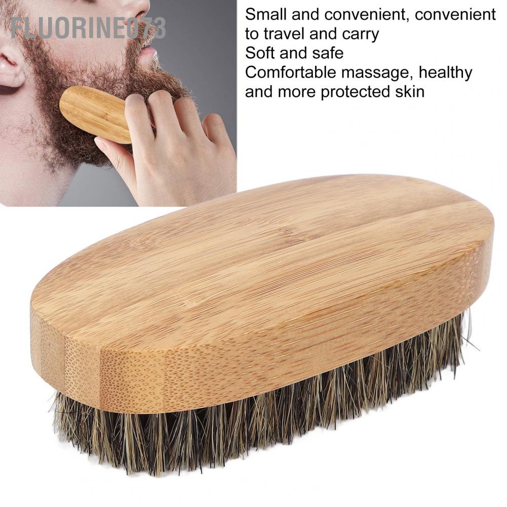 [Hàng mới về] Bàn chải tạo kiểu râu bằng tre mềm mại massage thoải mái cho nam