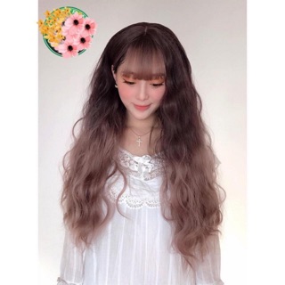Tóc Bộ Cả Đầu Nhuộm Hồng TẶNG LƯỚI ĐỘI 🎀FREESHIP🎀 Tóc Bộ Cả Đầu Omber Cá TÍnh cao cấp