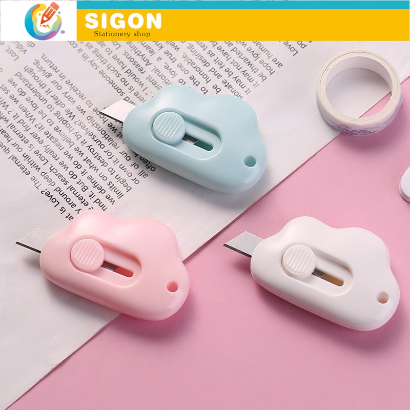 Dao DọC GiấY Dao Cắt Giấy Mini Hình Đám Mây Dễ Thương Tiện Dụng Cho Gia Đình/Văn Phòng