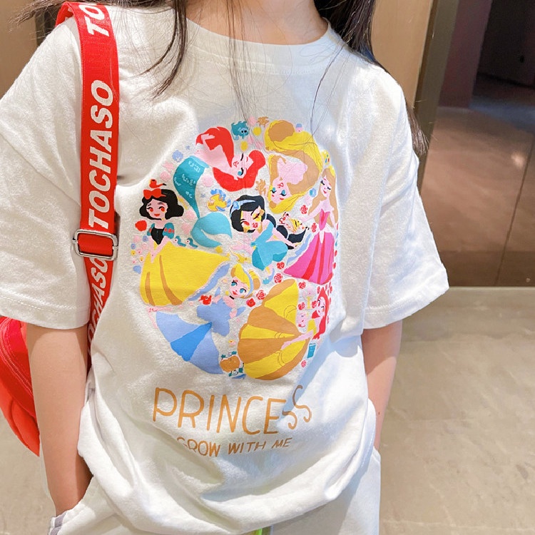Áo Thun Cotton Mỏng Tay Ngắn Mẫu Mới Offer~2022 Thời Trang Mùa Hè Phong Cách Phương Tây Cho Bé Gái