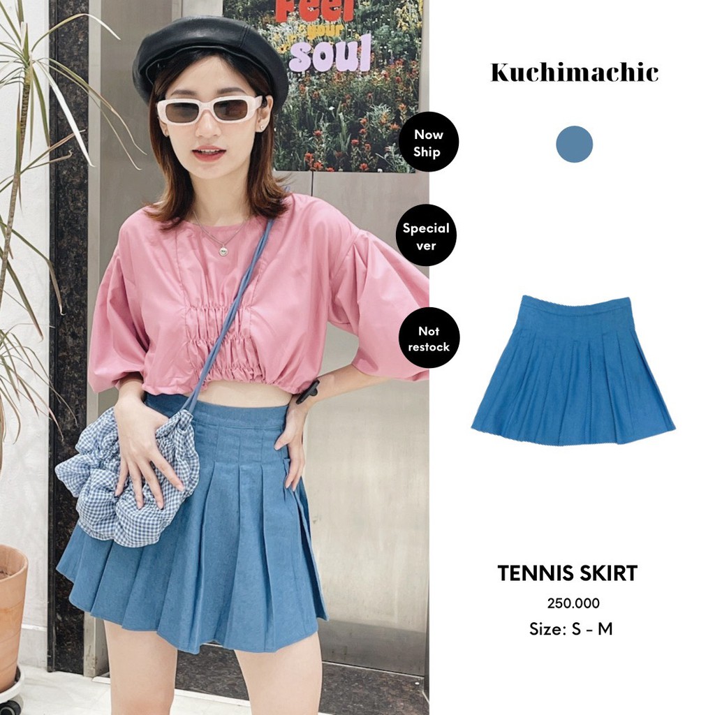 Chân váy tennis,chất liệu Denim, phong cách trẻ trung năng động Kuchimachic KUCV01