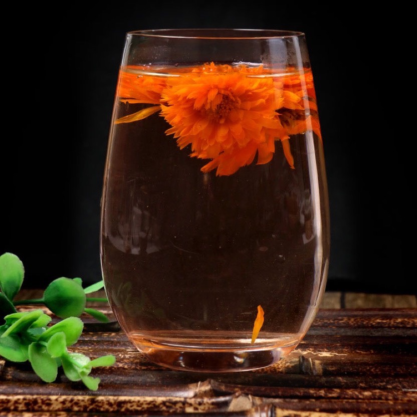 Trà Cúc calendula cam sấy lạnh giữ nguyên màu và hương vị pha trà, rửa mặt đẹp trong lẫn ngoài