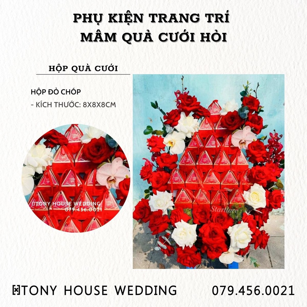 HỘP BÁNH CƯỚI - HỘP QUÀ TẶNG ĐÁM CƯỚI CAO CẤP - TONY HOUSE