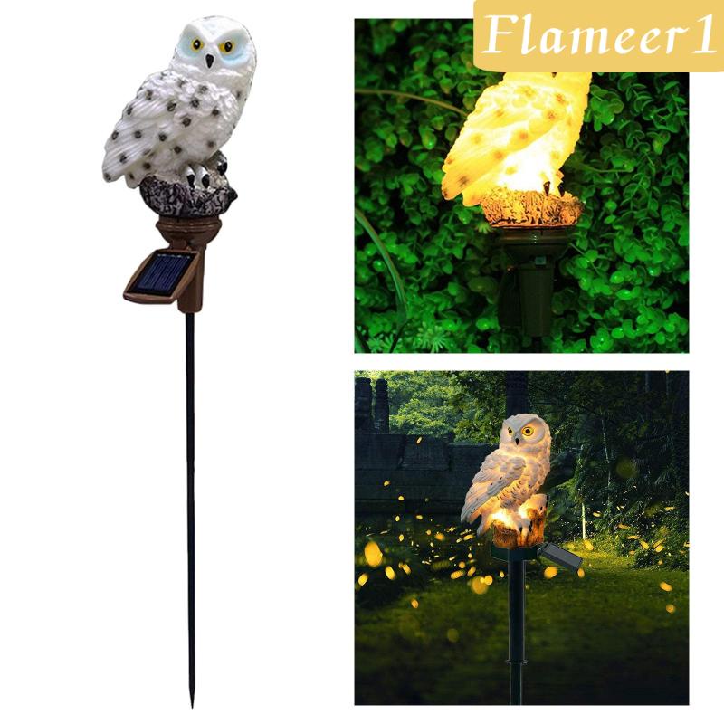 1 Đèn LED Trang Trí Sân Vườn Hình Chim Cú Sử Dụng Năng Lượng Mặt Trời