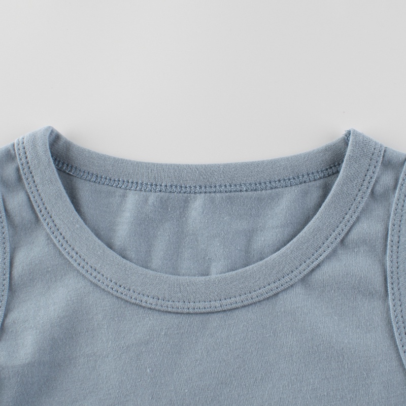 Áo Thun Cotton Không Tay Thấm Hút Mồ Hôi In Hình Động Vật Hoạt Hình Cho Bé 1-9 Tuổi