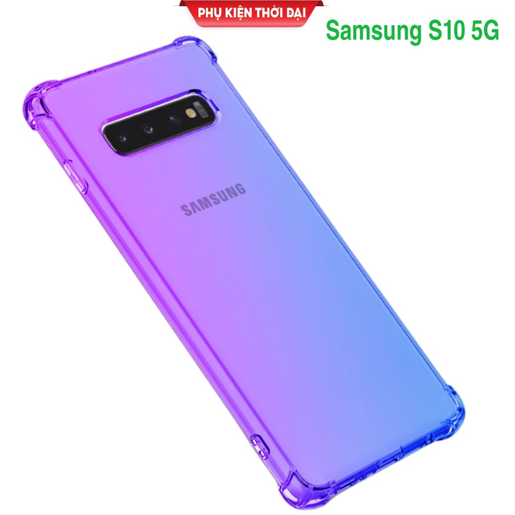Ốp lưng Samsung S10 5G dẻo Silicon đa sắc lồi 4 góc chống sốc chống va đập mạnh