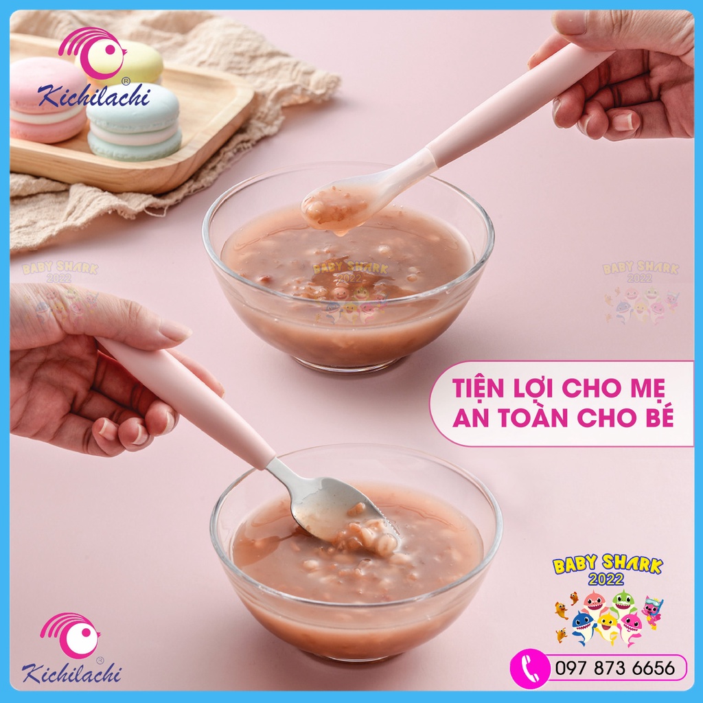 Thìa nạo hoa quả cho bé 2 đầu 2 chức năng KICHILACHI cho bé ăn dặm