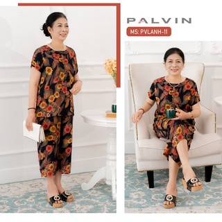 Đồ bộ trung niên, đồ bộ nữ trung niên, [ FREESHIP ] chất vải lửng lanh dầy mền mịn, mặc mát thấm hút mồ hôi size 48-75kg