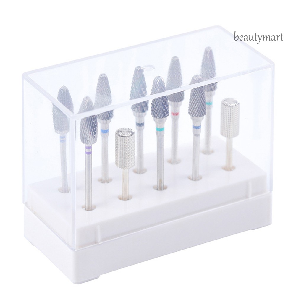 [Hàng mới về] Hộp đựng đầu mài móng tay 7/10 lỗ tiện dụng