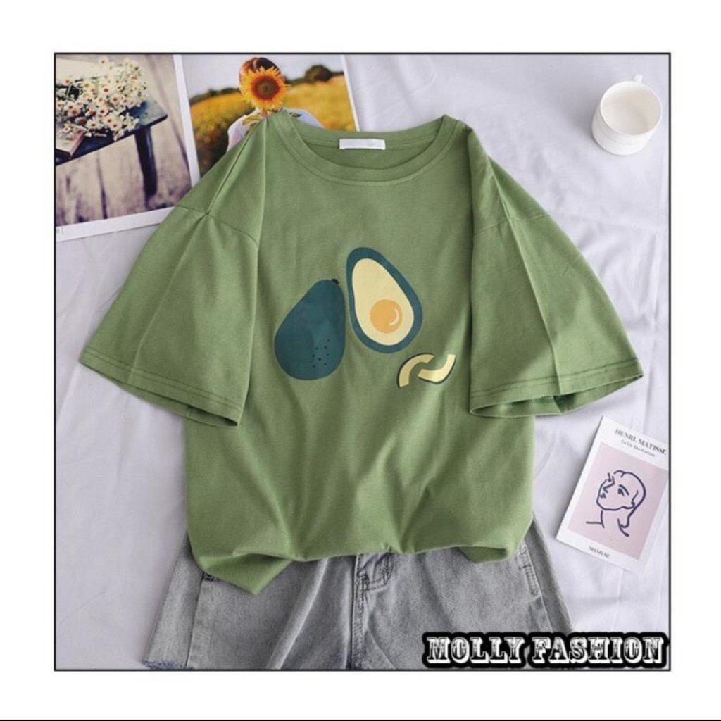 Áo Thun Dáng Rộng, Áo Phông Freesize Co Dãn x 4 Chiều In Hình Bơ | BigBuy360 - bigbuy360.vn