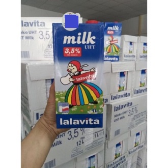 [SenXanh Emart] Thùng 12 Hộp Sữa Tươi Nguyên Kem Lalavita 1L - Nhập Khẩu Ba Lan