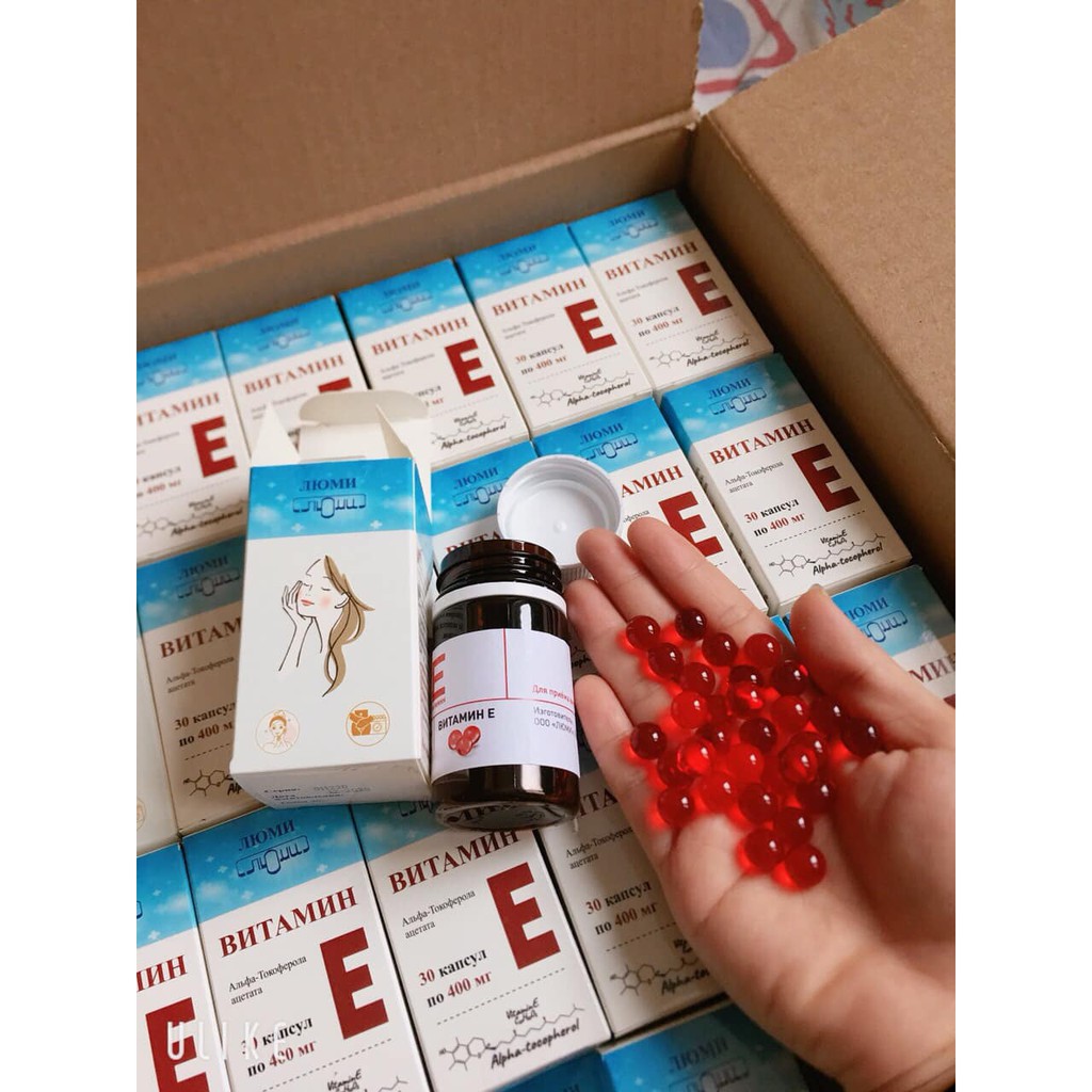 Vitamin E đỏ Nga hàm lượng 400mg | Thế Giới Skin Care
