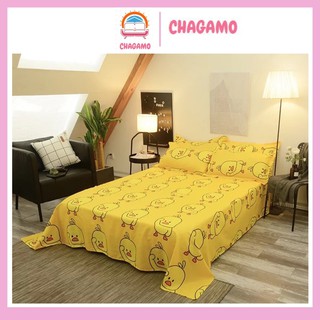 Bộ Ga Gối Giường Cotton Poly  đủ màu đủ size ga giường miễn phí bo chun