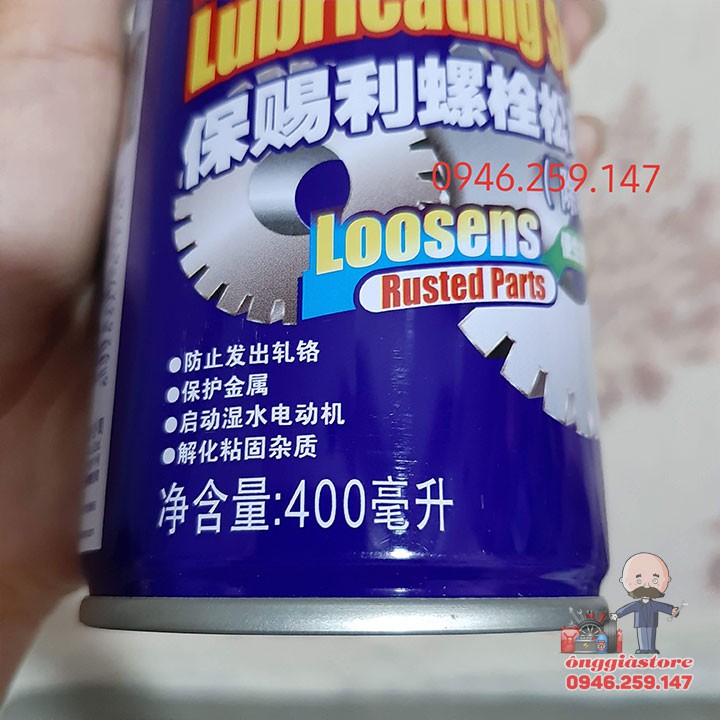 Chai xịt chống gỉ sét - bôi trơn - vệ sinh xe sên ốc vít xe máy 3in1 PT162