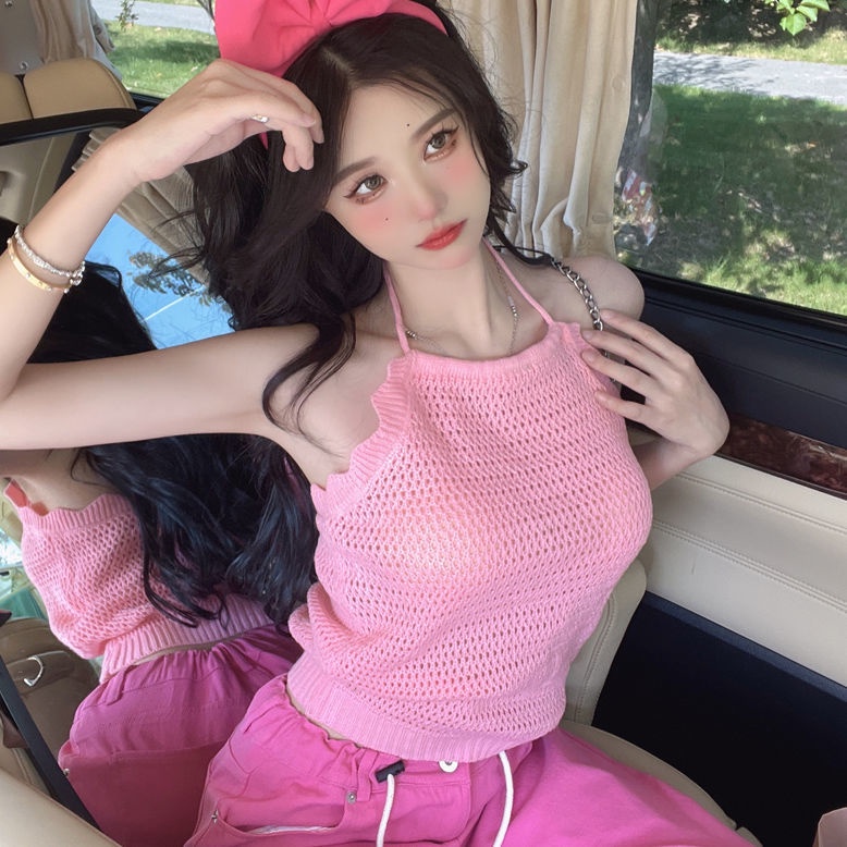 COZOK Áo Tank Top Dệt Kim Sát Nách Hở Lưng Quyến Rũ Hợp Thời Trang