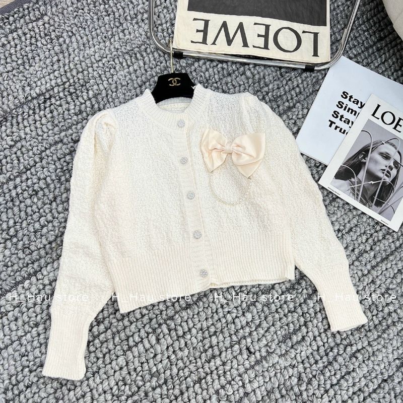 Áo len kèm tang nơ hàng quảng châu bao đẹp