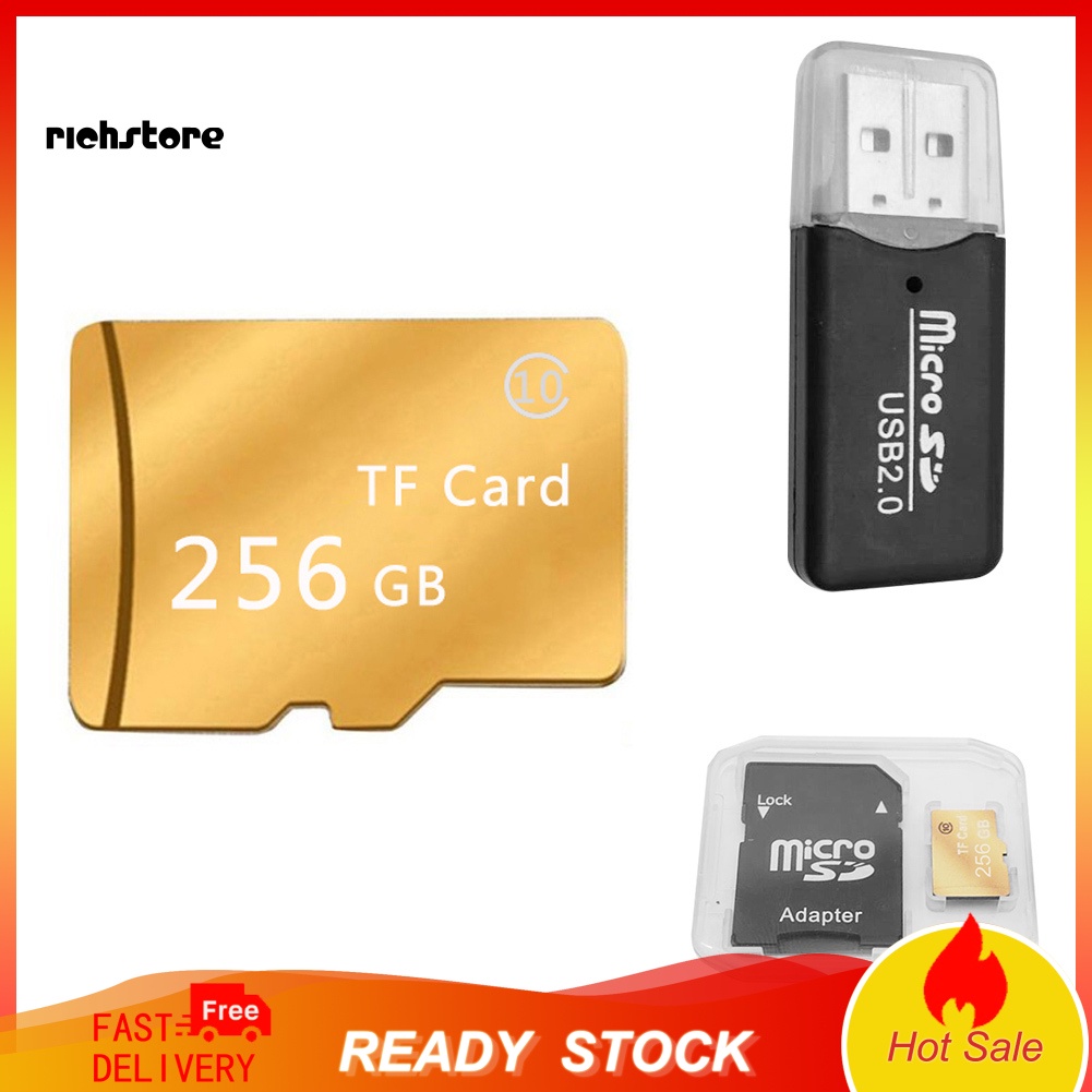 Thẻ Nhớ Micro SD TF Tốc Độ Cao 256GB Chống Thấm Nước Kèm Hộp Đựng | BigBuy360 - bigbuy360.vn