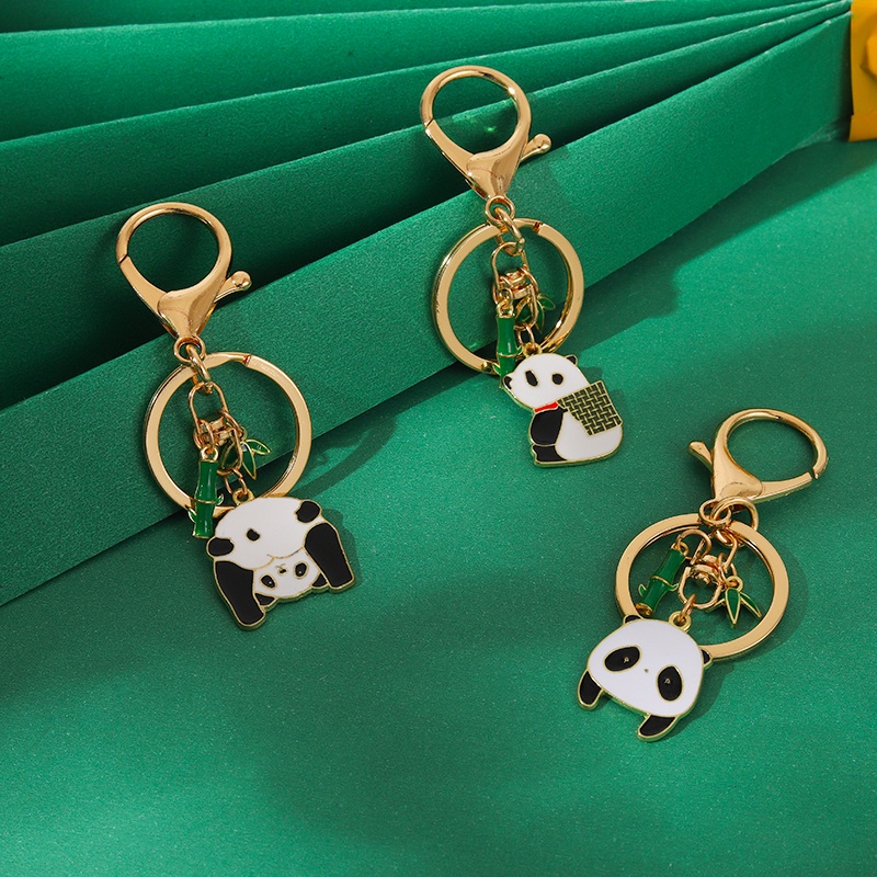 Móc Khóa Hình Gấu Trúc Dễ Thương Có 6 Kiểu Dáng Lựa Chọn