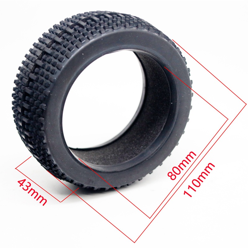 Bộ 4 Bánh Xe Cao Su 110mm 1 / 8 Cho Xe Điều Khiển HSP Redcat Losi HPI Kyosho MP9 Hobao Hyper