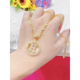 Dây chuyền đuôi phụng mặt chữ h dát vàng 18 mẫu mới về