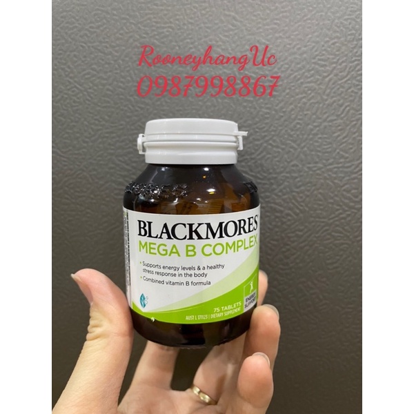 VIÊN UỐNG BỔ SUNG VITAMIN NHÓM B - MEGA B COMPLEX 75 VIÊN BLACKMORES