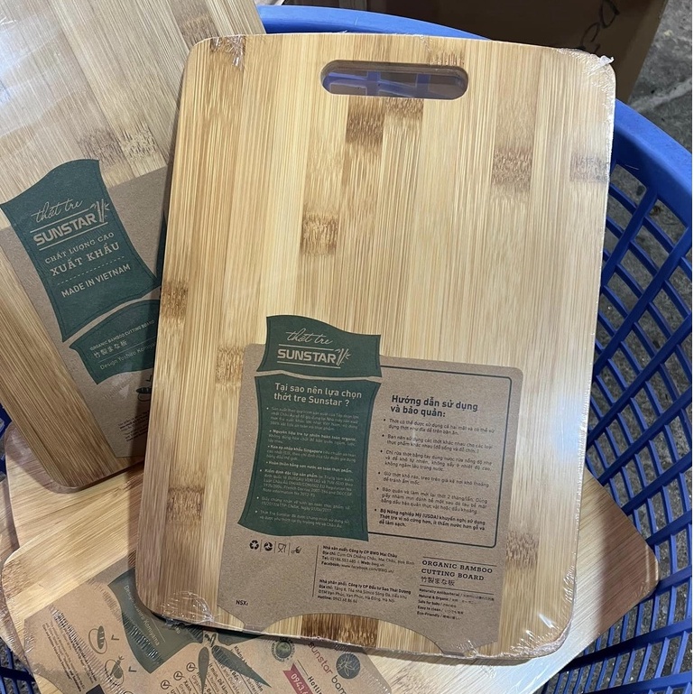 THỚT GỖ TRE Việt Nam dày dặn, chống mùi hôi, độ bền cao, kích thước 34x24cm